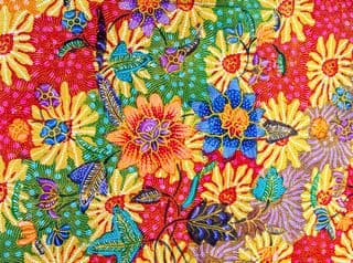 Vibrant Traditional Thai Batik Fabric