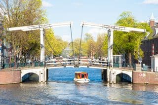Amsterdam's Bridge in Springtime
