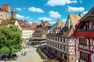 Springtime in Nuremberg Old Town