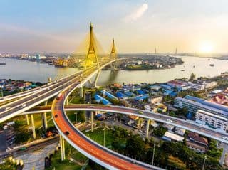 Bridges of Bangkok at Sunset