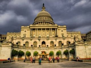 The United States Capitol at Sunset
