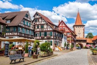 Half-timbered Houses in Engen, Black Forest, Germany