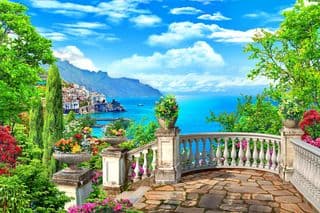 Terrace overlooking the Amalfi Coast