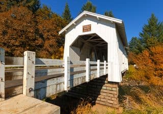Hoffman Covered Bridge in Autumn Splendor