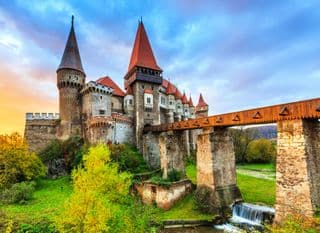 Hunyad Castle at Sunset