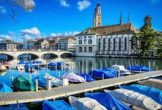 Winter Boating Haven Along the Limmat