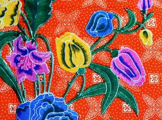 Vibrant Floral Batik Design