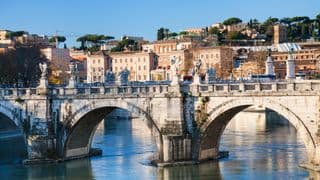Statues Line the Ponte Sant'Angelo in Rome