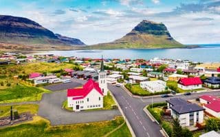Colorful Grundarfjörður Town in Iceland