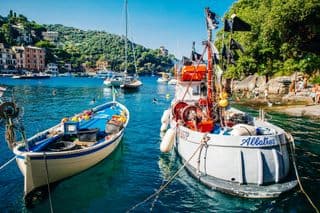 Boats in the Harbor of Portofino, Italy