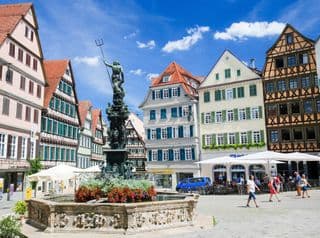 Neptune Fountain in the Heart of Tubingen
