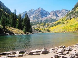 Maroon Bells Reflect in Maroon Lake