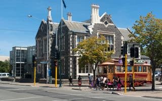 Historic Tram in Christchurch, New Zealand
