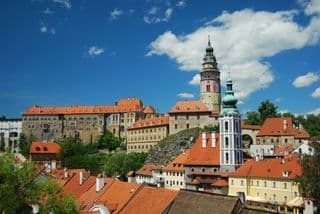 Český Krumlov Castle Under Summer Sky