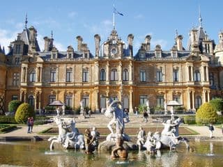 Waddesdon Manor's Majestic Fountain in the Sunlight