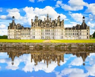 Reflection of the Château de Chambord in the Moat