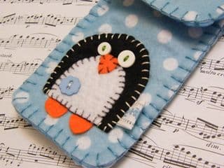 Handcrafted Penguin Cell Phone Cozy