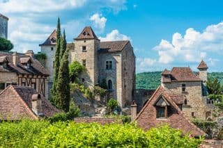 Medieval Stone Village in Saint-Cirq-Lapopie, France