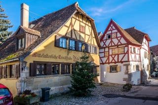 Half-timbered Buildings in Rothenburg ob der Tauber