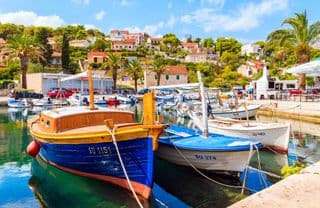 Croatian Fishing Village Harbour