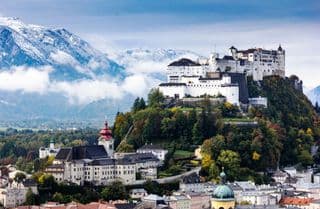 Hohensalzburg Fortress Overlooking the City of Salzburg