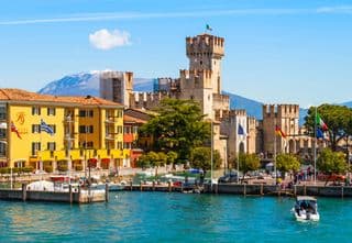 Castello Scaligero di Sirmione Overlooking the Adriatic Sea
