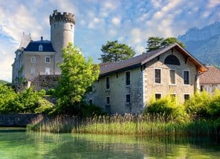 Medieval Castle by Annecy Lake, France
