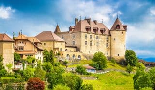 Gruyères Castle in the Swiss Alps