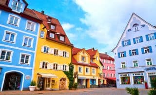 Colorful Streets of Füssen, Bavaria, Germany