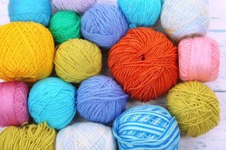 Assorted Knitting Yarn Balls