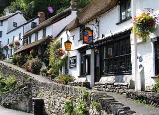 Thatched Roofs of an Old English Village