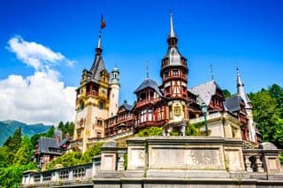 Regal Peles Castle in the Carpathian Mountains
