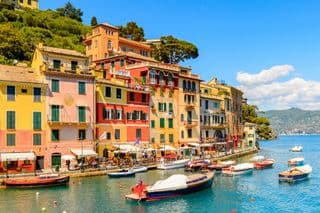 Vibrant Harbor in Portofino, Italy