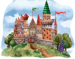Colorful Medieval Fantasy Castle