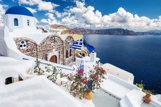 Blue-Domed Church in Santorini