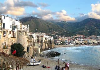 Cefalù Beach at Sunset