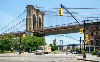 Iconic Brooklyn Bridge View in Manhattan