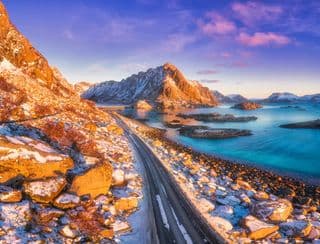 Winter Road to the Lofoten Islands