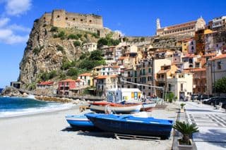 Castello Ruffo Overlooking the Mediterranean