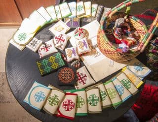Handcrafted Needlepoint Purses and Ornaments
