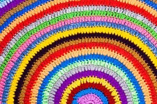 Radiant Multicolor Crochet Rug