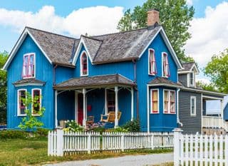 A Vibrant Blue Victorian Cottage