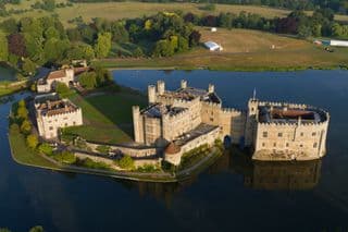 Medieval Leeds Castle Aerial View