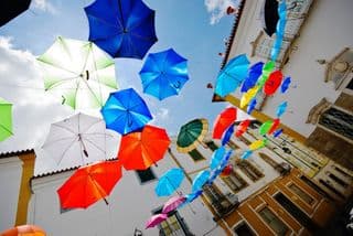 Umbrellas Over Évora