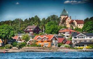 Traditional Norwegian Coastal Village