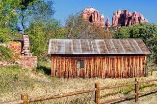 Weathered Barn at Crescent Moon Ranch