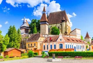 Medieval Saxon Fortress Church in Biertran, Romania