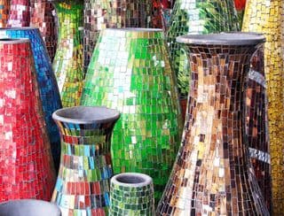 Vibrant Mosaic Vases of Ubud, Bali