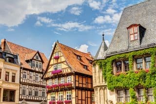 Half-timbered Houses in Quedlinburg Old Town, Germany