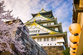 Osaka Castle in Cherry Blossom Season